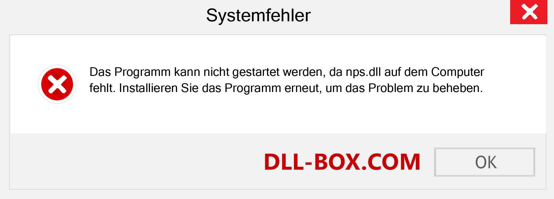 nps.dll-Datei fehlt?. Download für Windows 7, 8, 10 - Fix nps dll Missing Error unter Windows, Fotos, Bildern